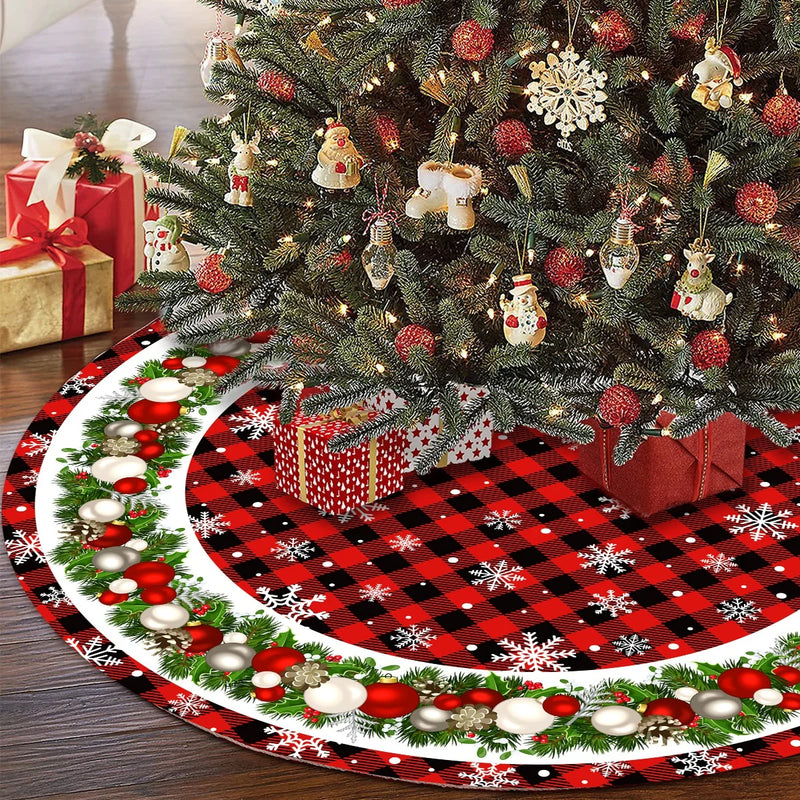 90/120cm Christmas Tree Skirts Plush Mat Christmas Decor for Home 2024 Tree Surround Base Mat Xmas Ornament New Year Gift 2025