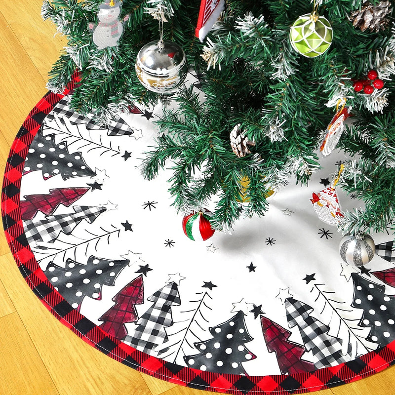 90/120cm Christmas Tree Skirts Plush Mat Christmas Decor for Home 2024 Tree Surround Base Mat Xmas Ornament New Year Gift 2025