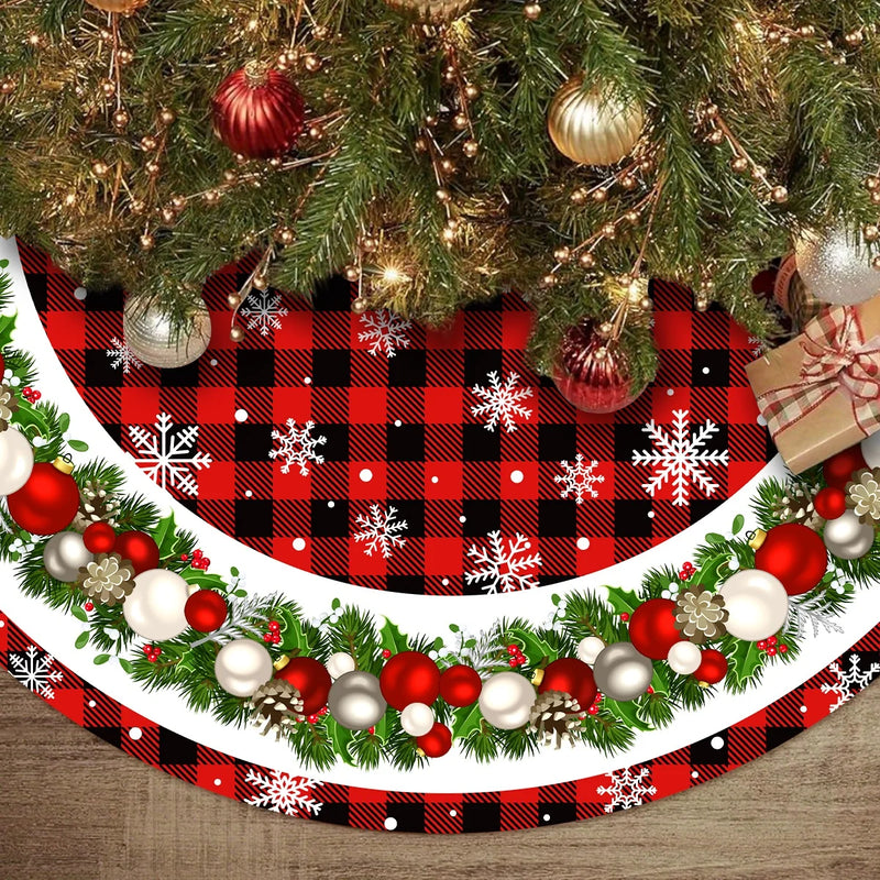 90/120cm Christmas Tree Skirts Plush Mat Christmas Decor for Home 2024 Tree Surround Base Mat Xmas Ornament New Year Gift 2025