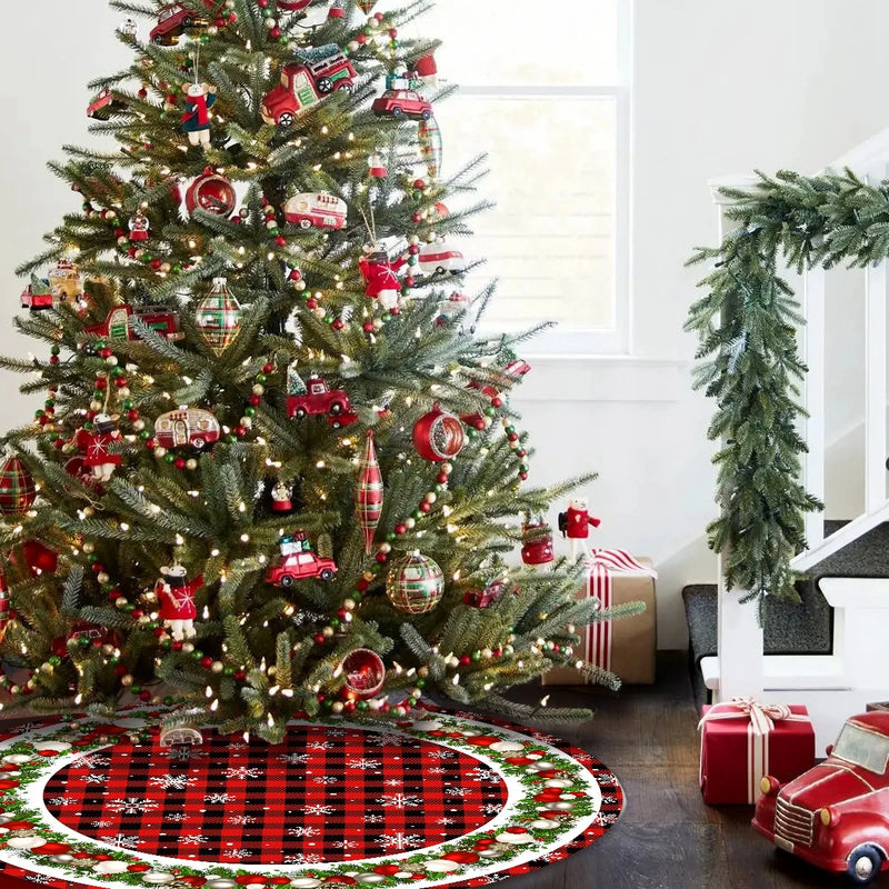 90/120cm Christmas Tree Skirts Plush Mat Christmas Decor for Home 2024 Tree Surround Base Mat Xmas Ornament New Year Gift 2025