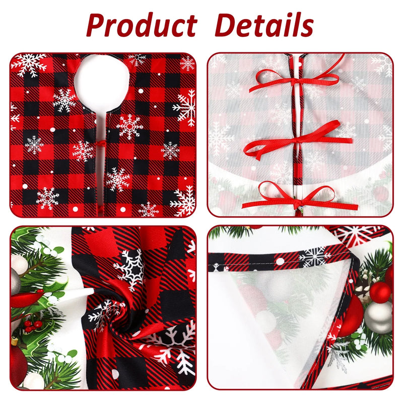 90/120cm Christmas Tree Skirts Plush Mat Christmas Decor for Home 2024 Tree Surround Base Mat Xmas Ornament New Year Gift 2025