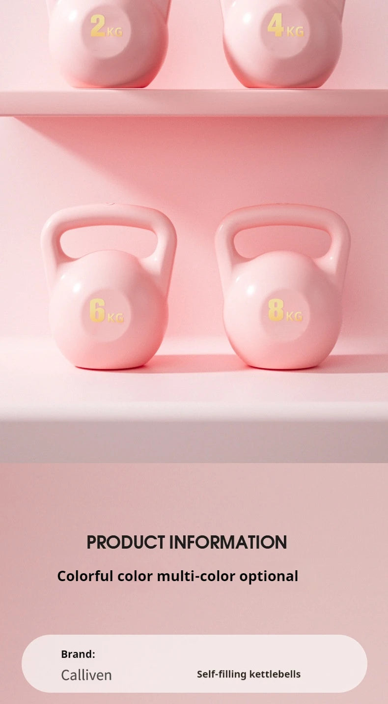 Kettlebell Kettle Dumbbells Fitness 2-8kg Pink Soft Kettlebells Deep Squat Strength Trainer Tool for Women Men Training Buttocks