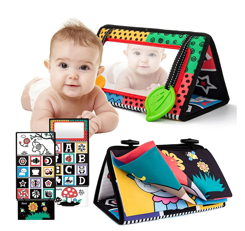 Baby Tummy Time Pillow Toys Black and White High Contrast Baby Toys Montessori Sensory Toy for Babies Newborn Infants 0-6 Months