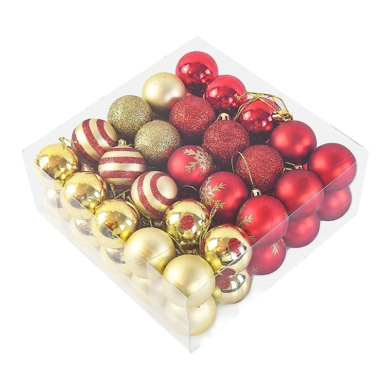 50Pcs/box Christmas Balls Christmas Tree Ornaments Ball Xmas Hanging Tree Pendants Home Decor 2025 New Year Gift Noel Navidad