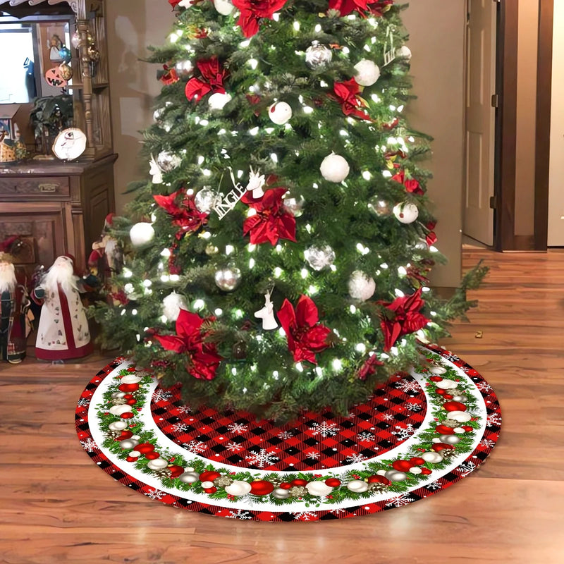 90/120cm Christmas Tree Skirts Plush Mat Christmas Decor for Home 2024 Tree Surround Base Mat Xmas Ornament New Year Gift 2025