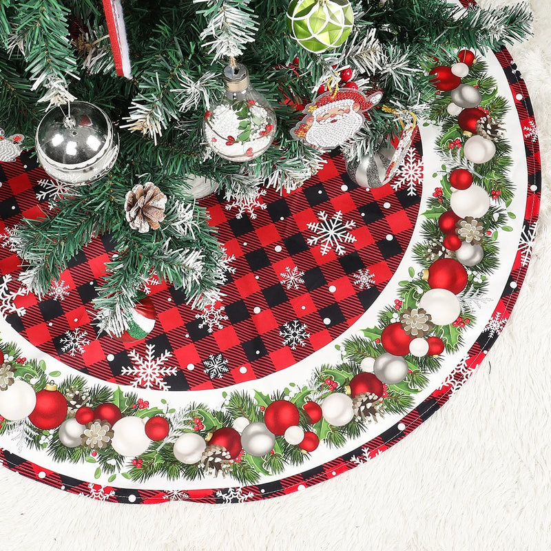 90/120cm Christmas Tree Skirts Plush Mat Christmas Decor for Home 2024 Tree Surround Base Mat Xmas Ornament New Year Gift 2025